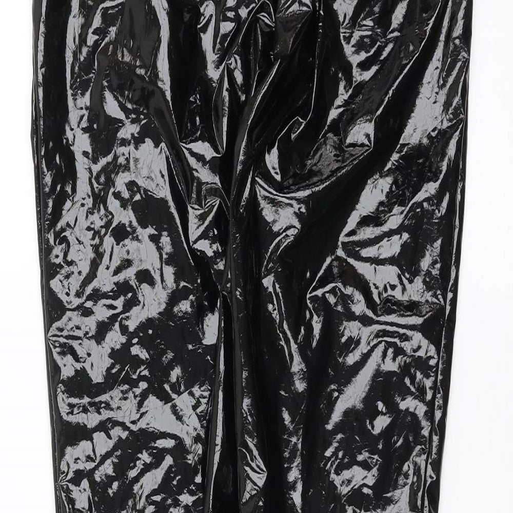 Misspap Womens Black   Trousers  Size 10 L27 in - Lace up Detail