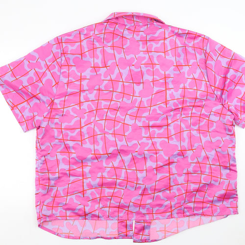 COLLUSION Womens Purple Geometric  Basic Blouse Size 22