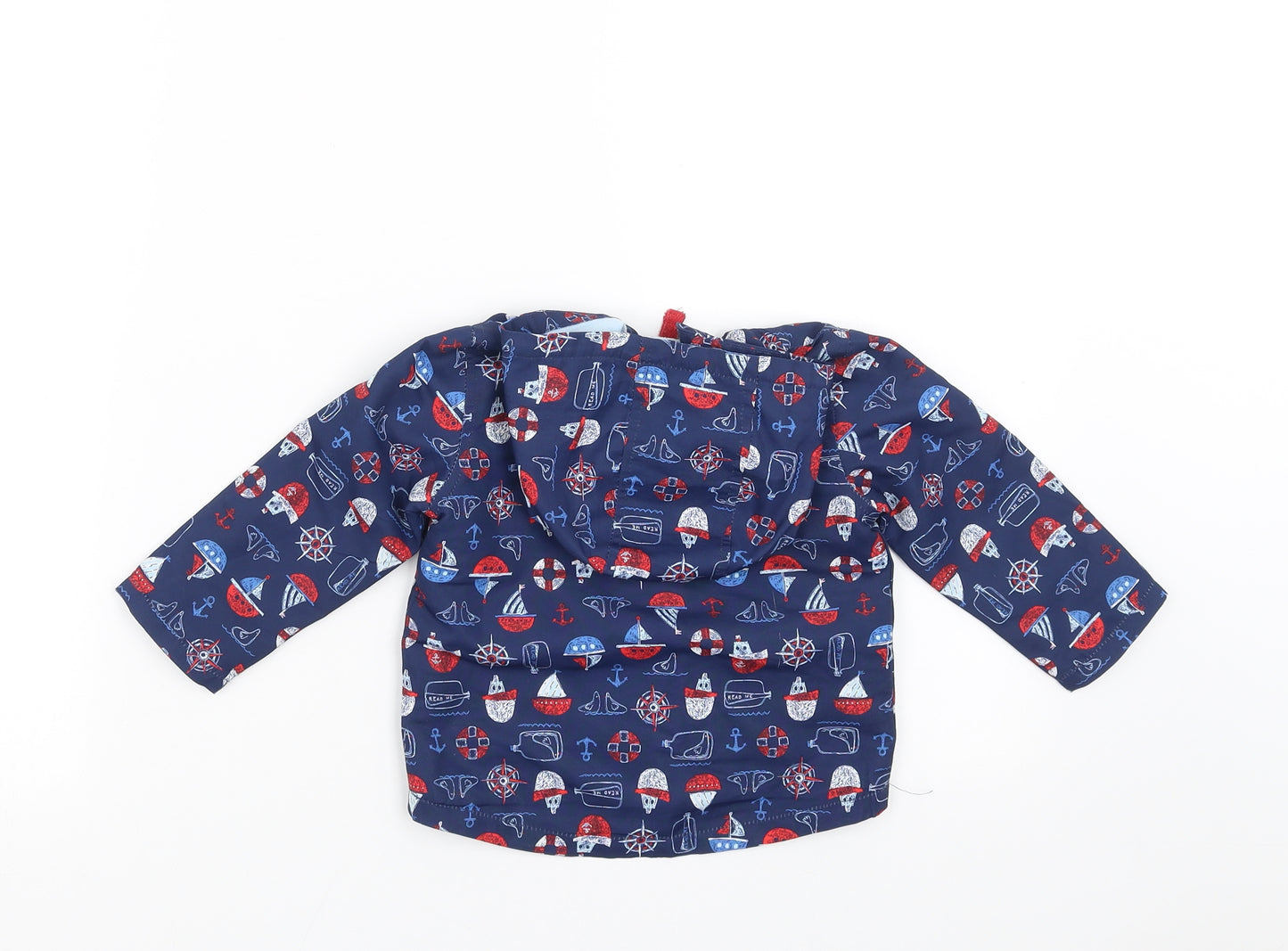 TU Boys Blue   Jacket Coat Size 6-9 Months  - nautical print