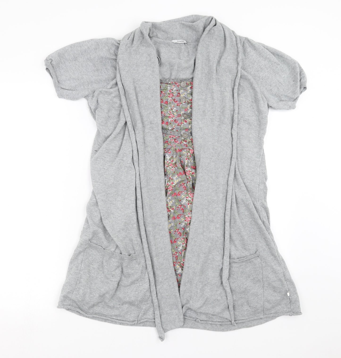 George Womens Grey   Cardigan Jumper Size 20  - under blouse detail