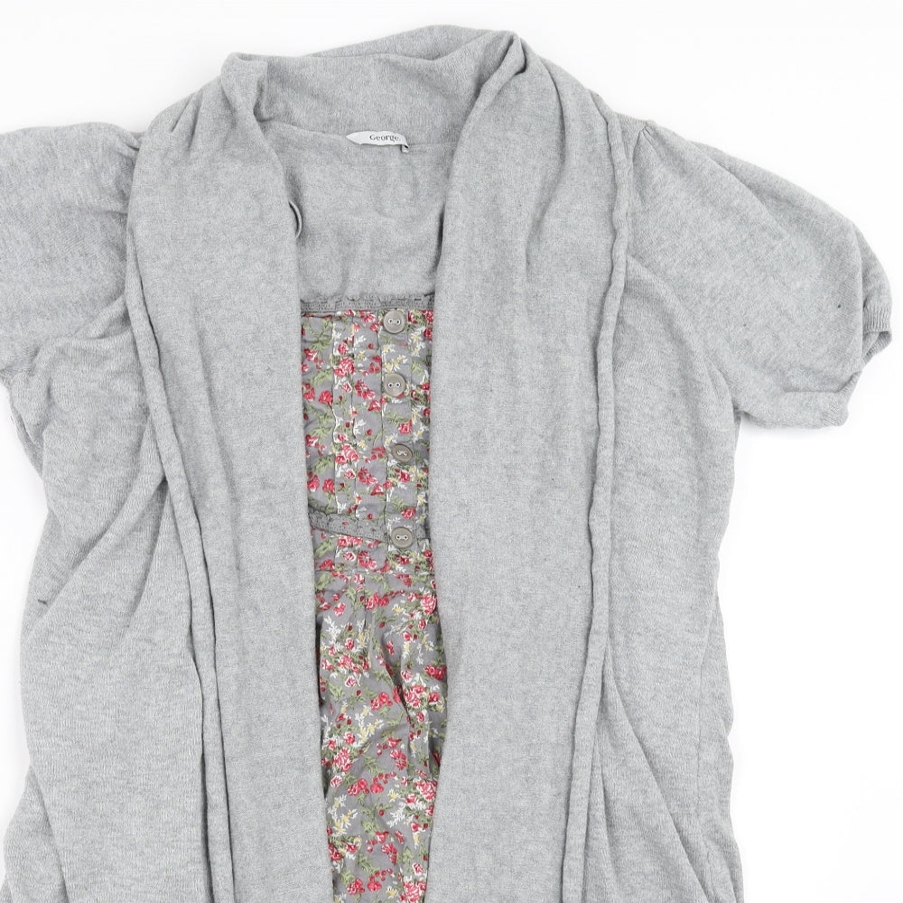 George Womens Grey   Cardigan Jumper Size 20  - under blouse detail