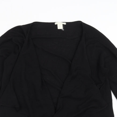 H&M Womens Black  Knit Cardigan Jumper Size M