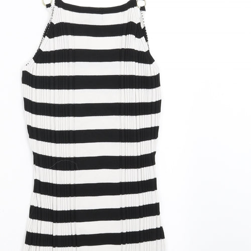 River Island Womens Black Striped  Camisole Blouse Size 8