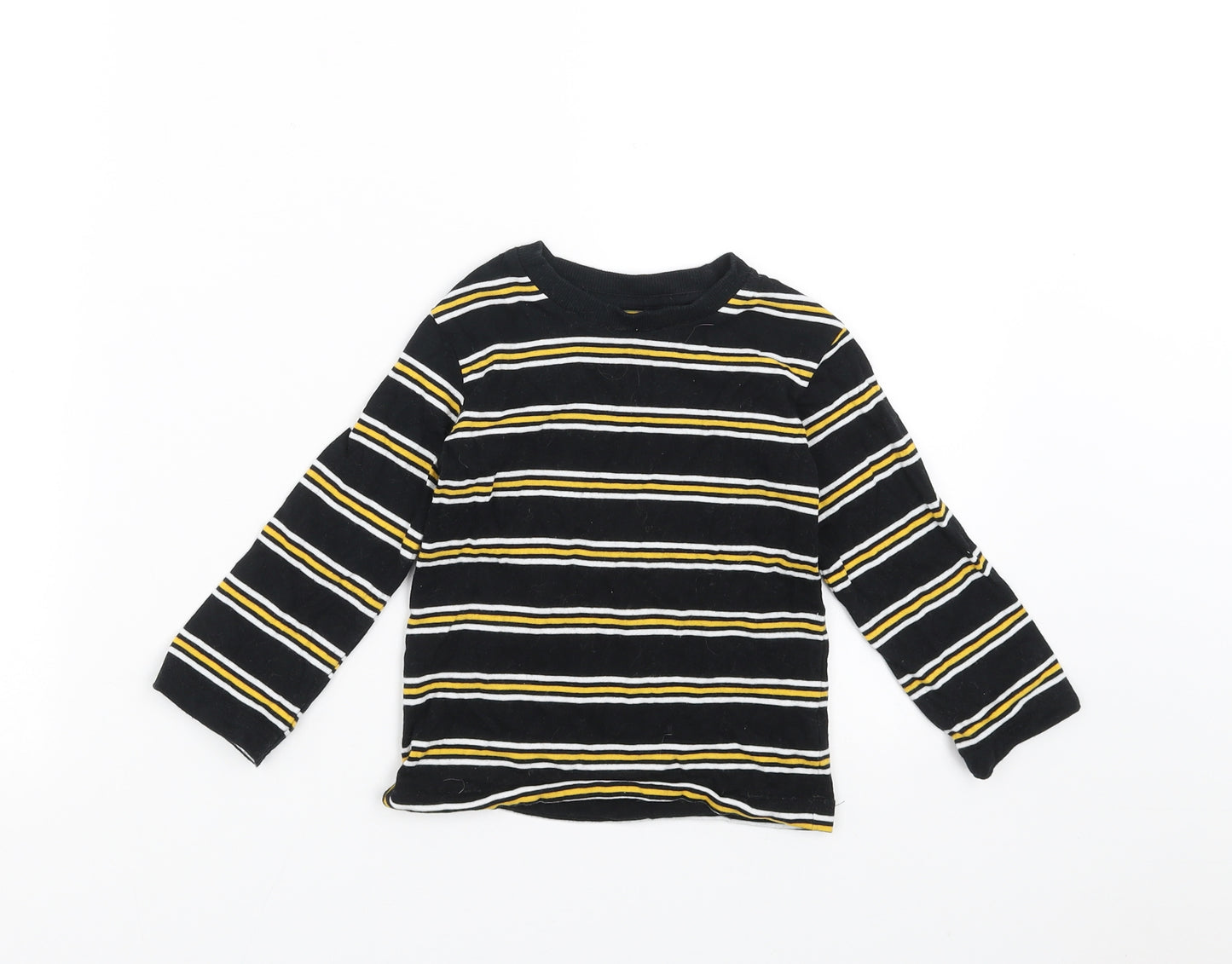 NEXT Boys Black Striped  Basic T-Shirt Size 18-24 Months