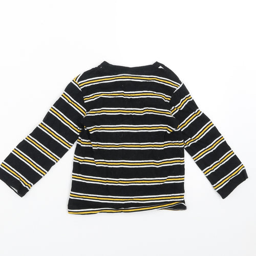 NEXT Boys Black Striped  Basic T-Shirt Size 18-24 Months