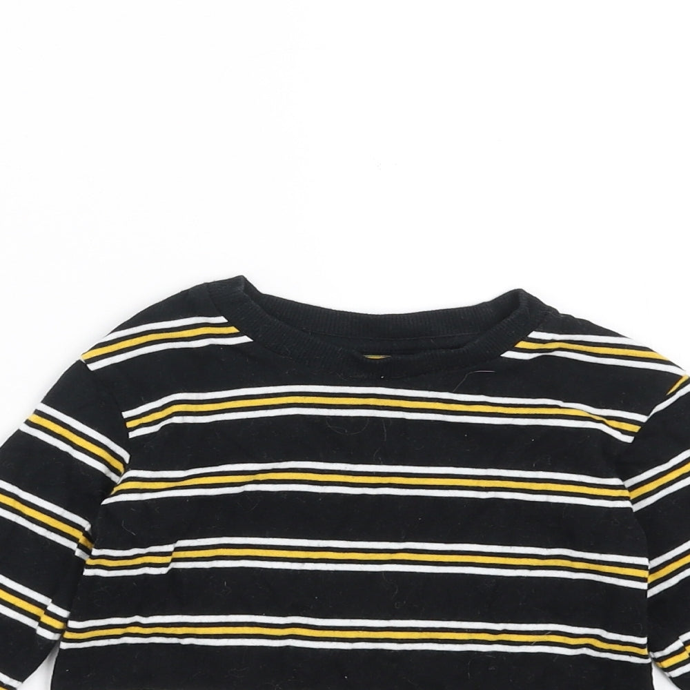 NEXT Boys Black Striped  Basic T-Shirt Size 18-24 Months