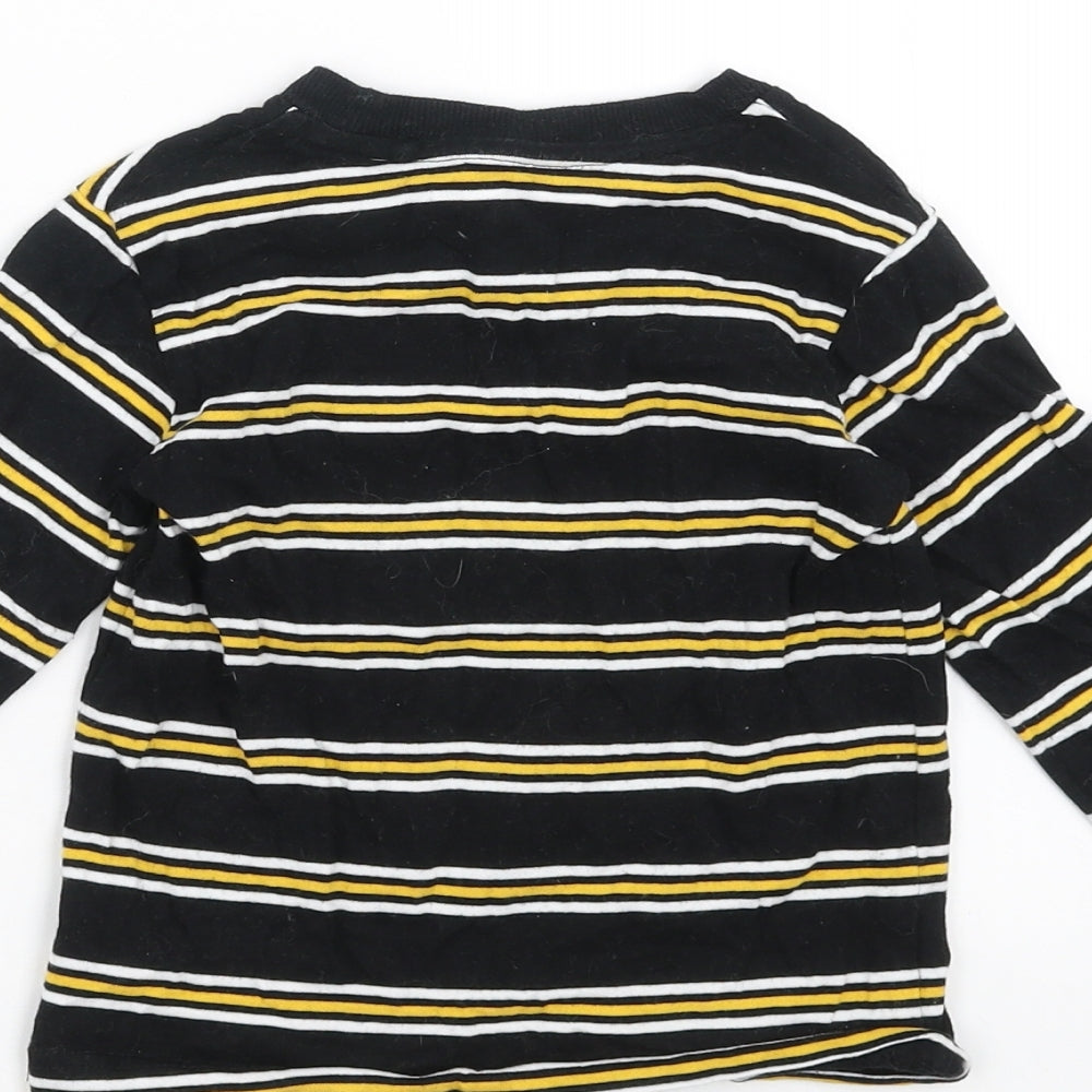 NEXT Boys Black Striped  Basic T-Shirt Size 18-24 Months