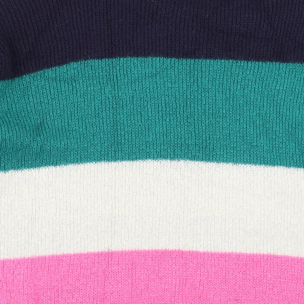 ASOS Womens Multicoloured Striped Knit Pullover Jumper Size 8  - Over Sized