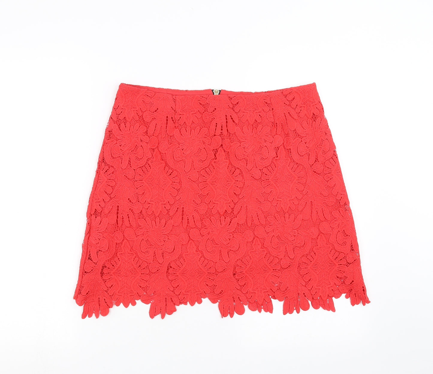 River Island Womens Red Floral  A-Line Skirt Size 14