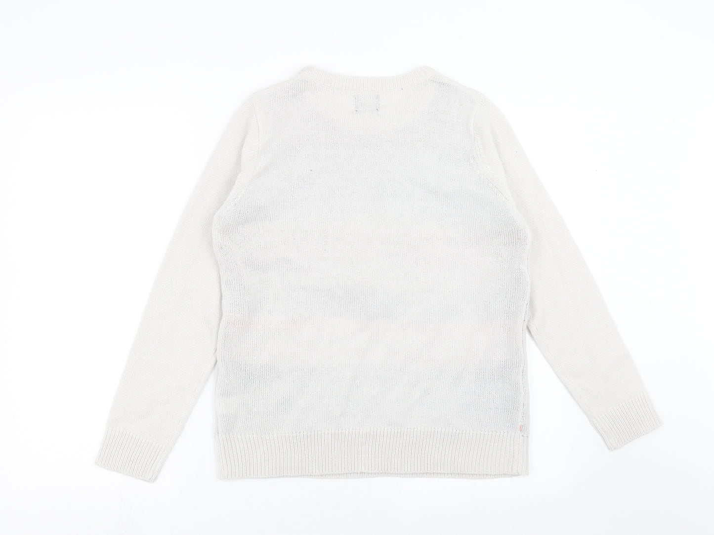 BEYOU Womens Ivory  Knit Pullover Jumper Size 12  - Chirstmas