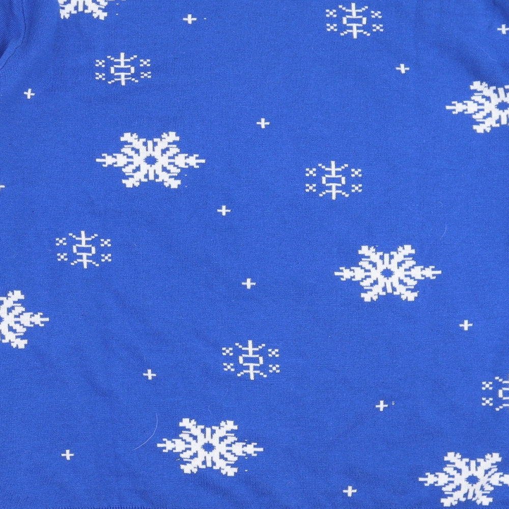 Primark Mens Blue  Knit Pullover Jumper Size 2XL  - Christmas jumper