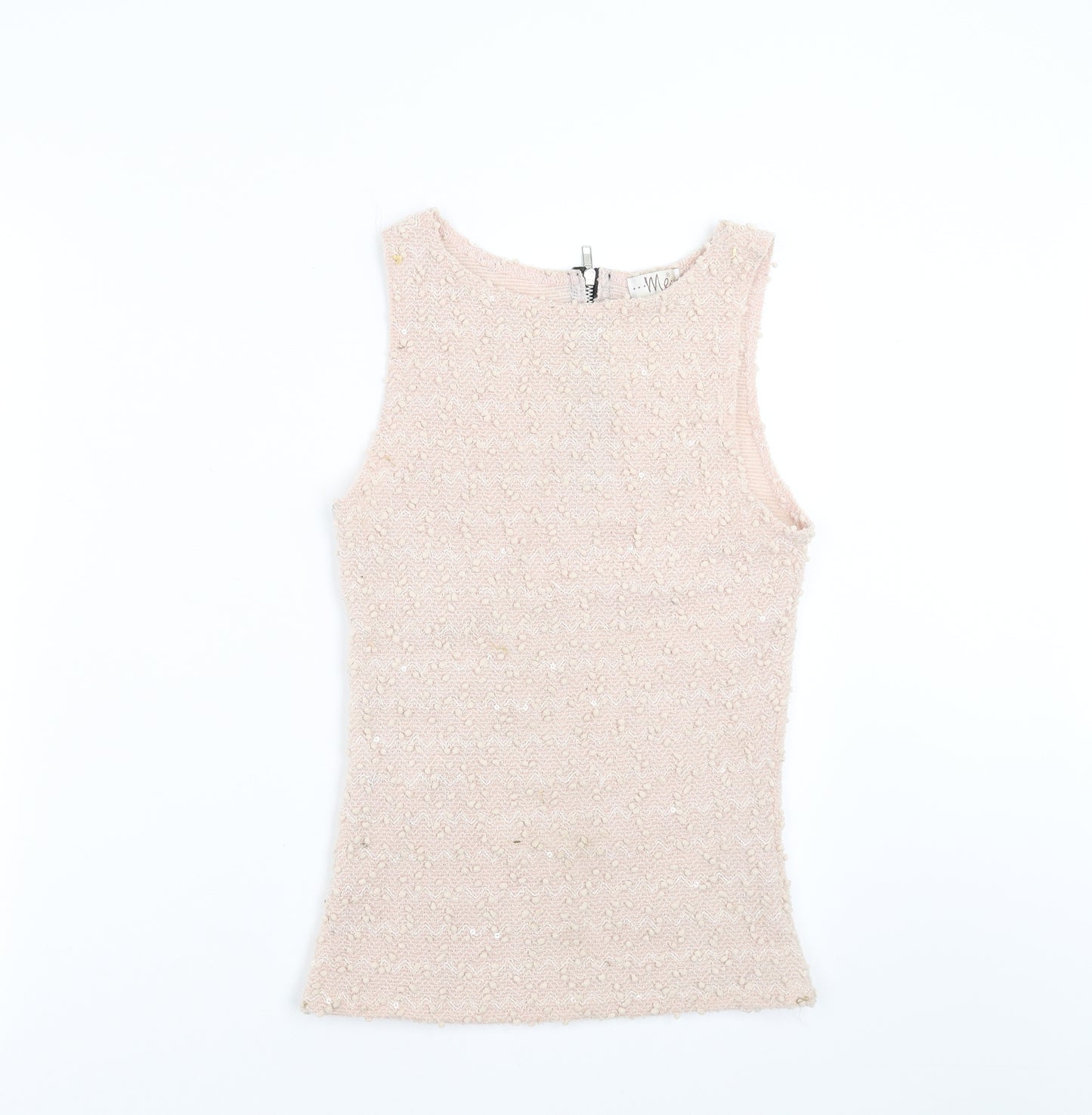 me Womens Pink   Basic Tank Size M  - sequins