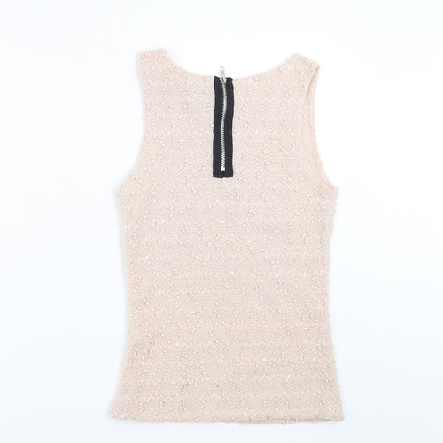 me Womens Pink   Basic Tank Size M  - sequins