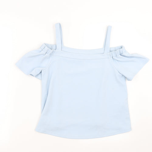 New Look Girls Blue   Basic Blouse Size 12-13 Years  - cold Shoulder