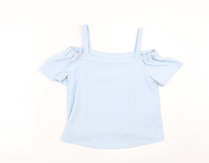 New Look Girls Blue Basic Blouse Size 12-13 Years - cold Shoulder