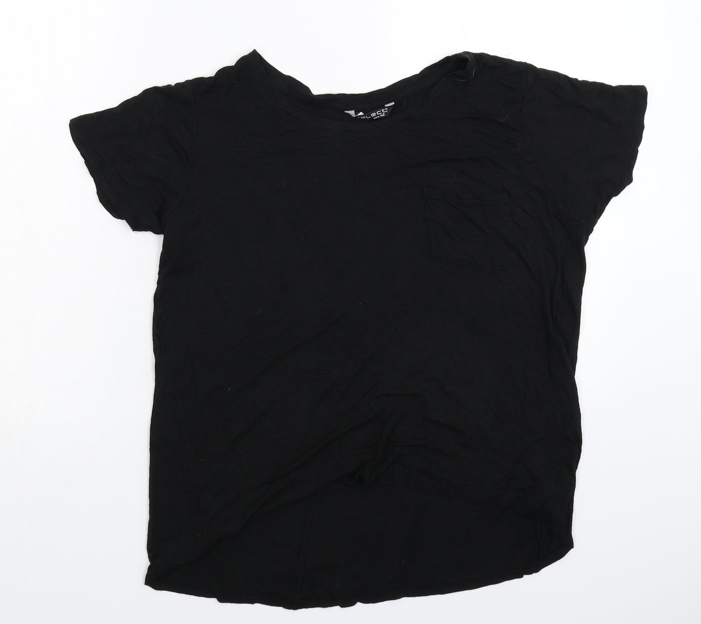 Select Womens Black   Basic T-Shirt Size 14