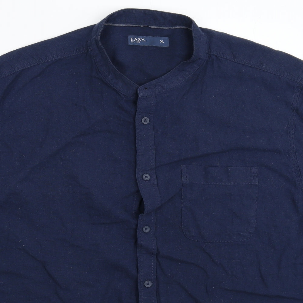 Easy Mens Blue    Button-Up Size XL