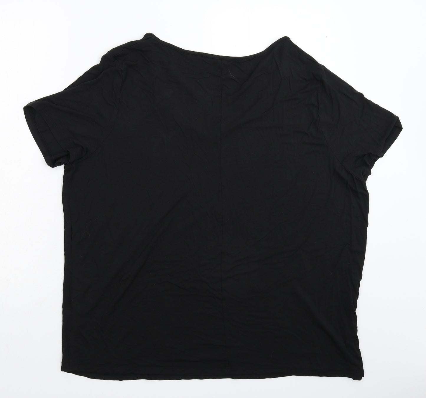 Preworn Womens Black   Basic T-Shirt Size 2XL