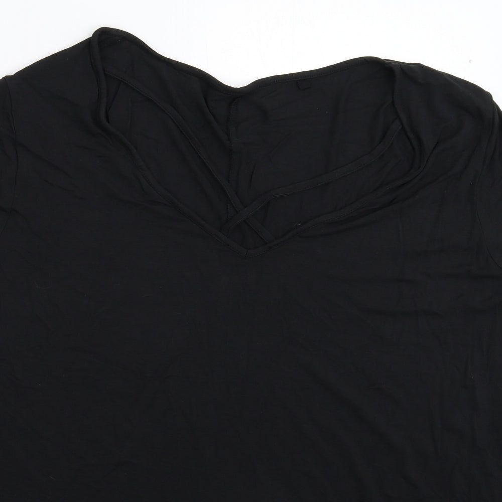 Preworn Womens Black   Basic T-Shirt Size 2XL