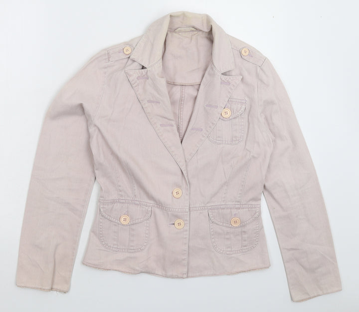 Bay Womens Grey Jacket Blazer Size 10