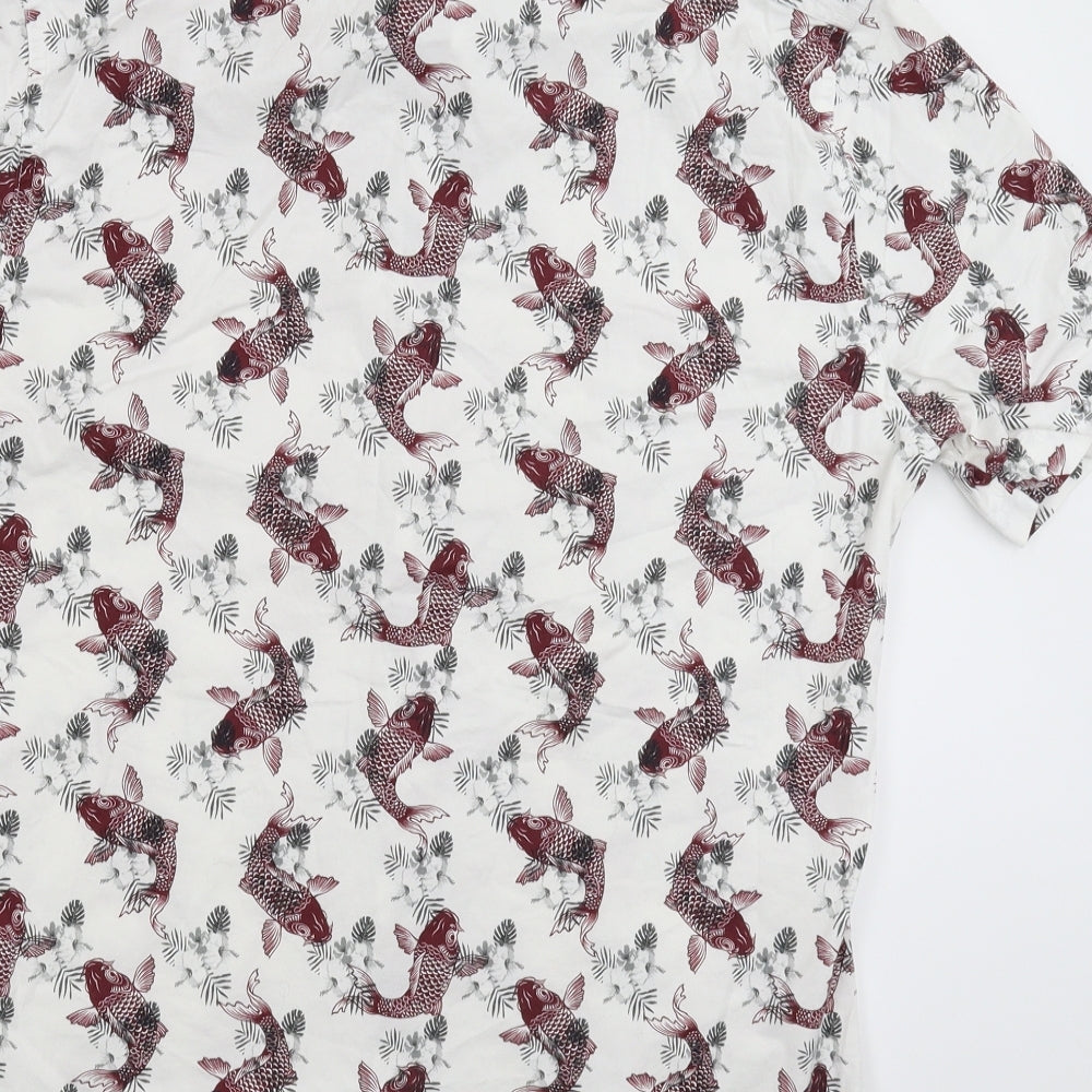11 degrees Mens White    Button-Up Size L
