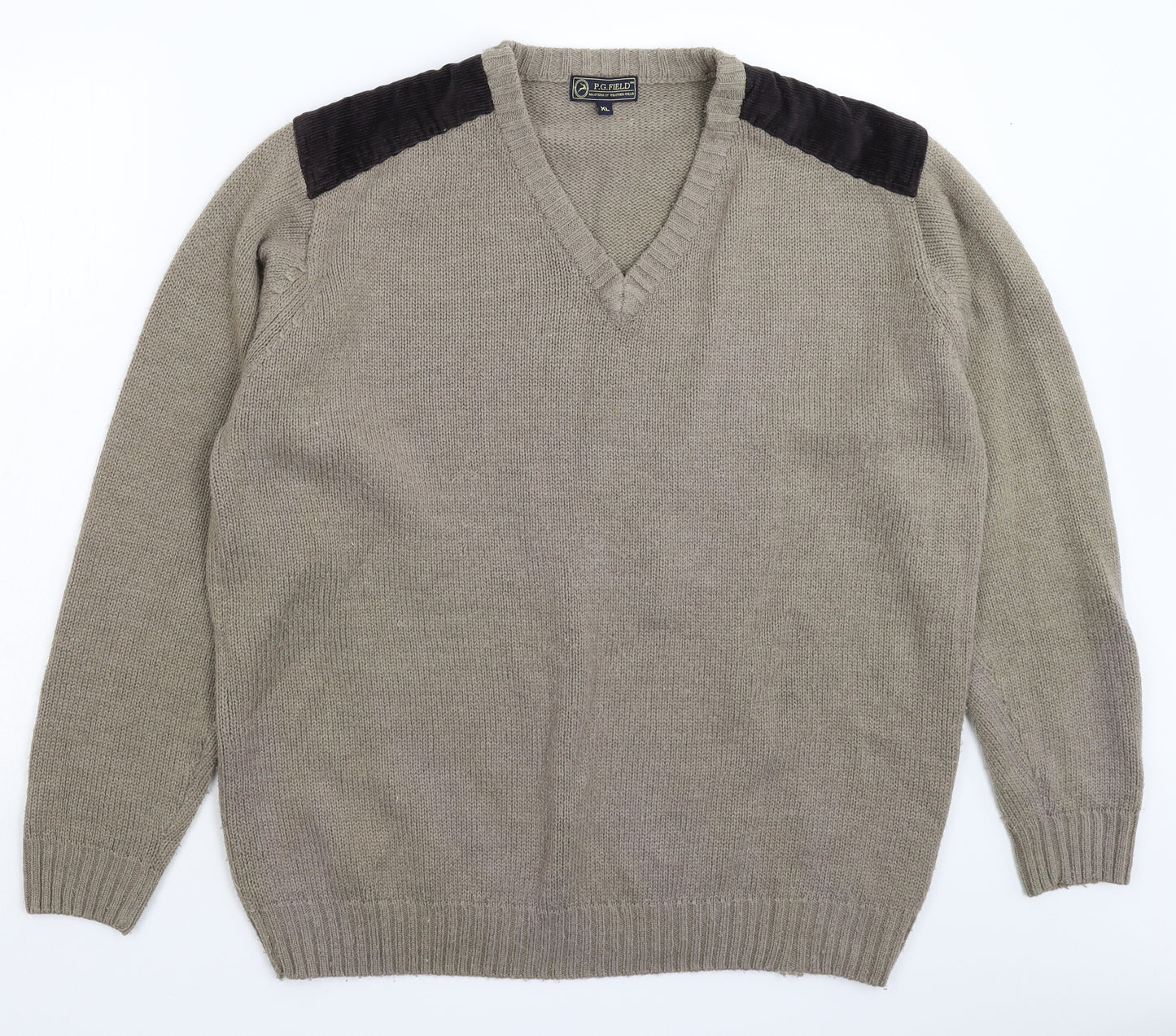 PG Field Mens Grey  Knit Pullover Jumper Size XL