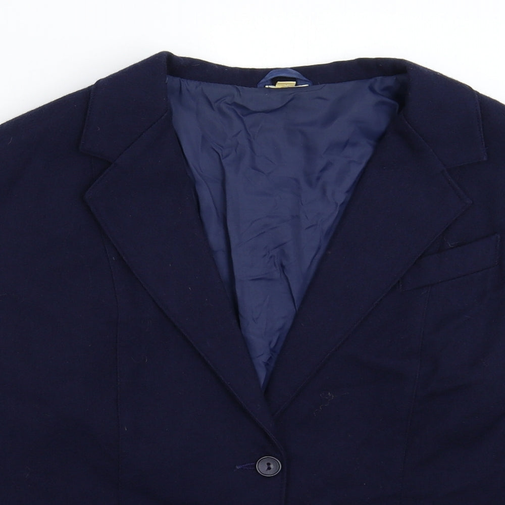 Preworn Womens Blue   Jacket Suit Jacket Size 14