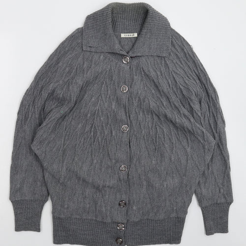 George Womens Grey  Knit Cardigan Jumper Size 16