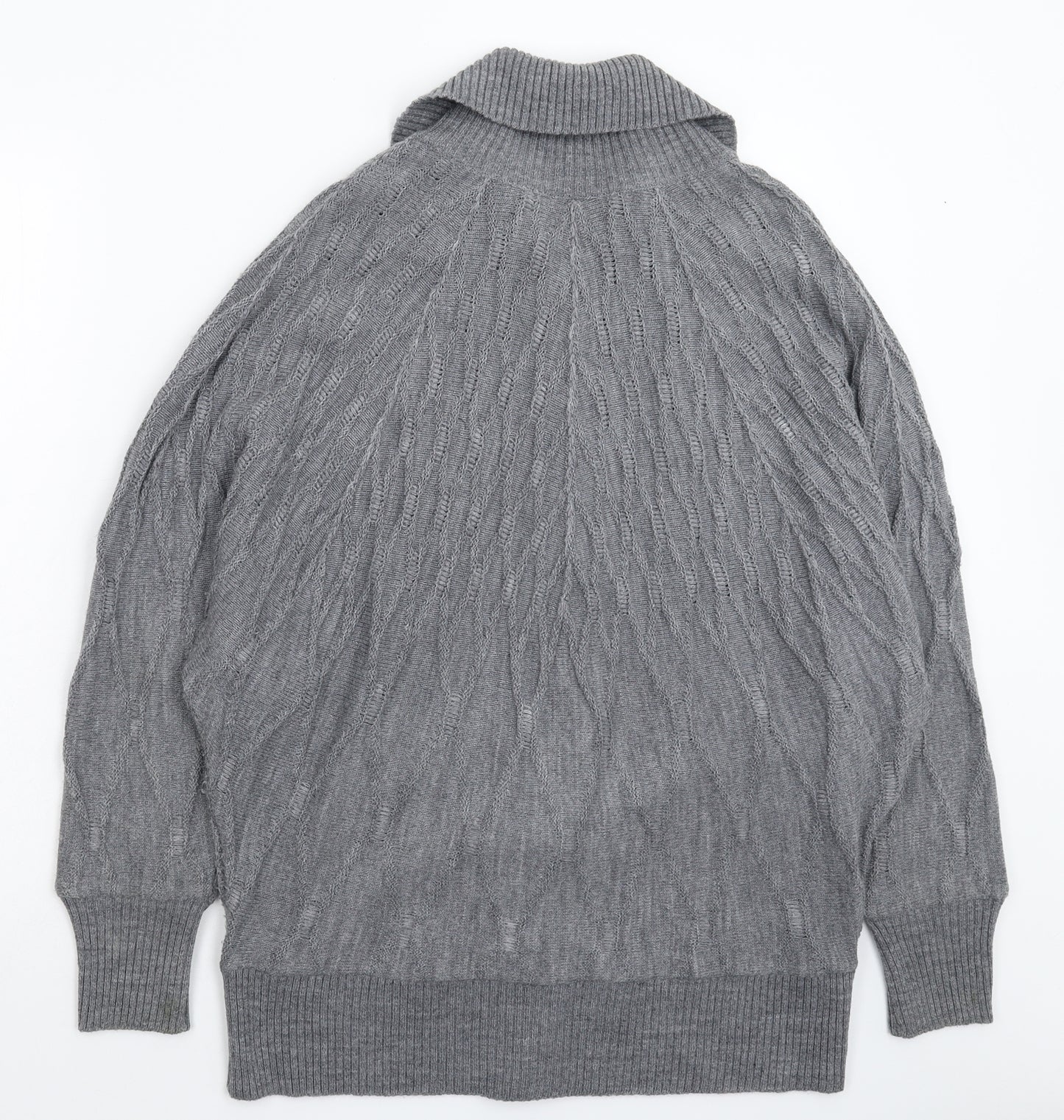 George Womens Grey  Knit Cardigan Jumper Size 16