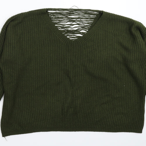 Izabel Womens Green  Knit Pullover Jumper Size 10  - Oversized