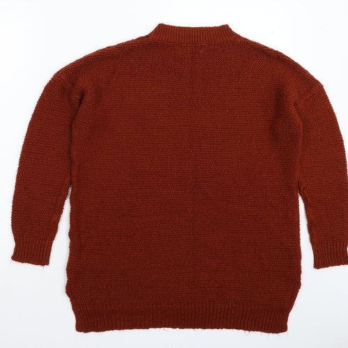 Papaya Womens Brown  Knit Pullover Jumper Size L
