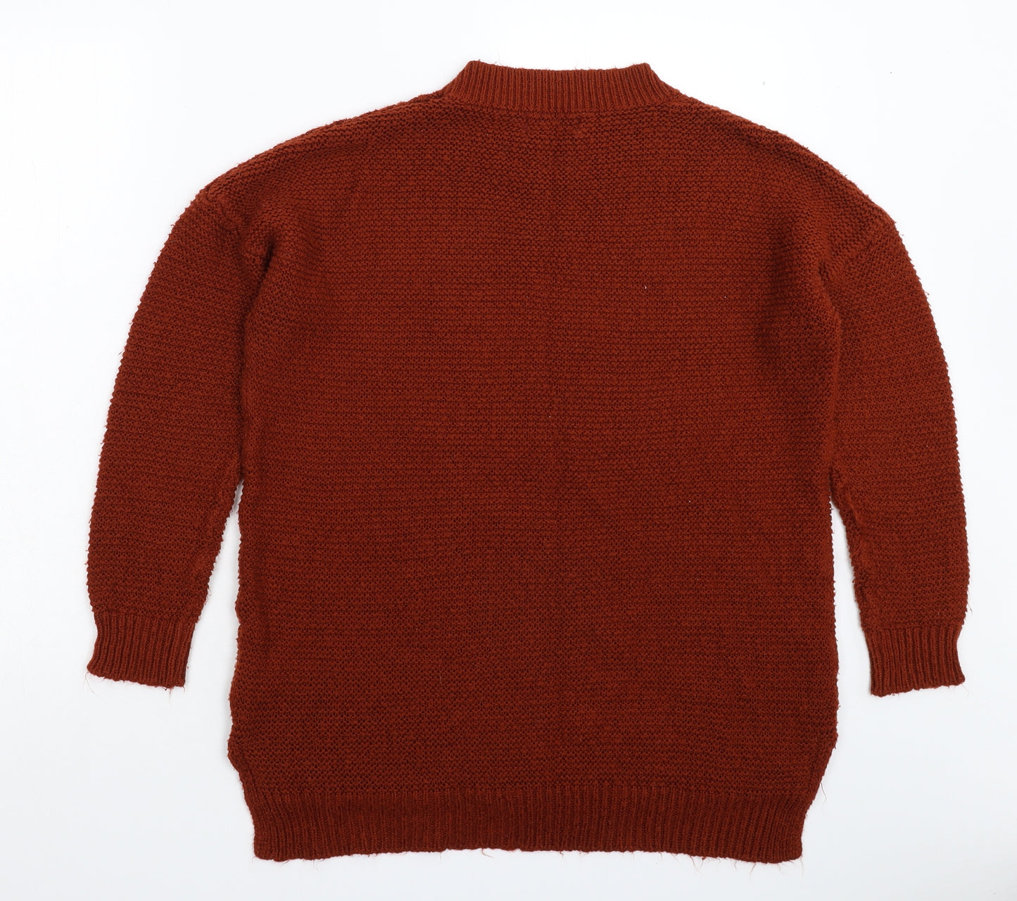 Papaya Womens Brown  Knit Pullover Jumper Size L