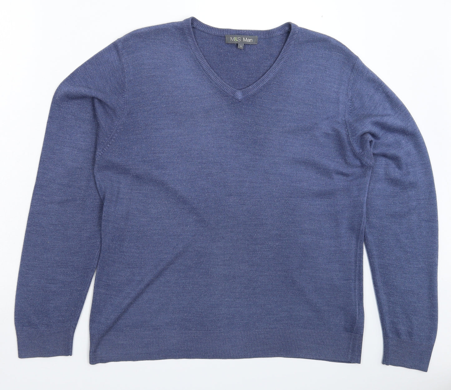 Marks and Spencer Mens Blue  Knit Pullover Jumper Size L