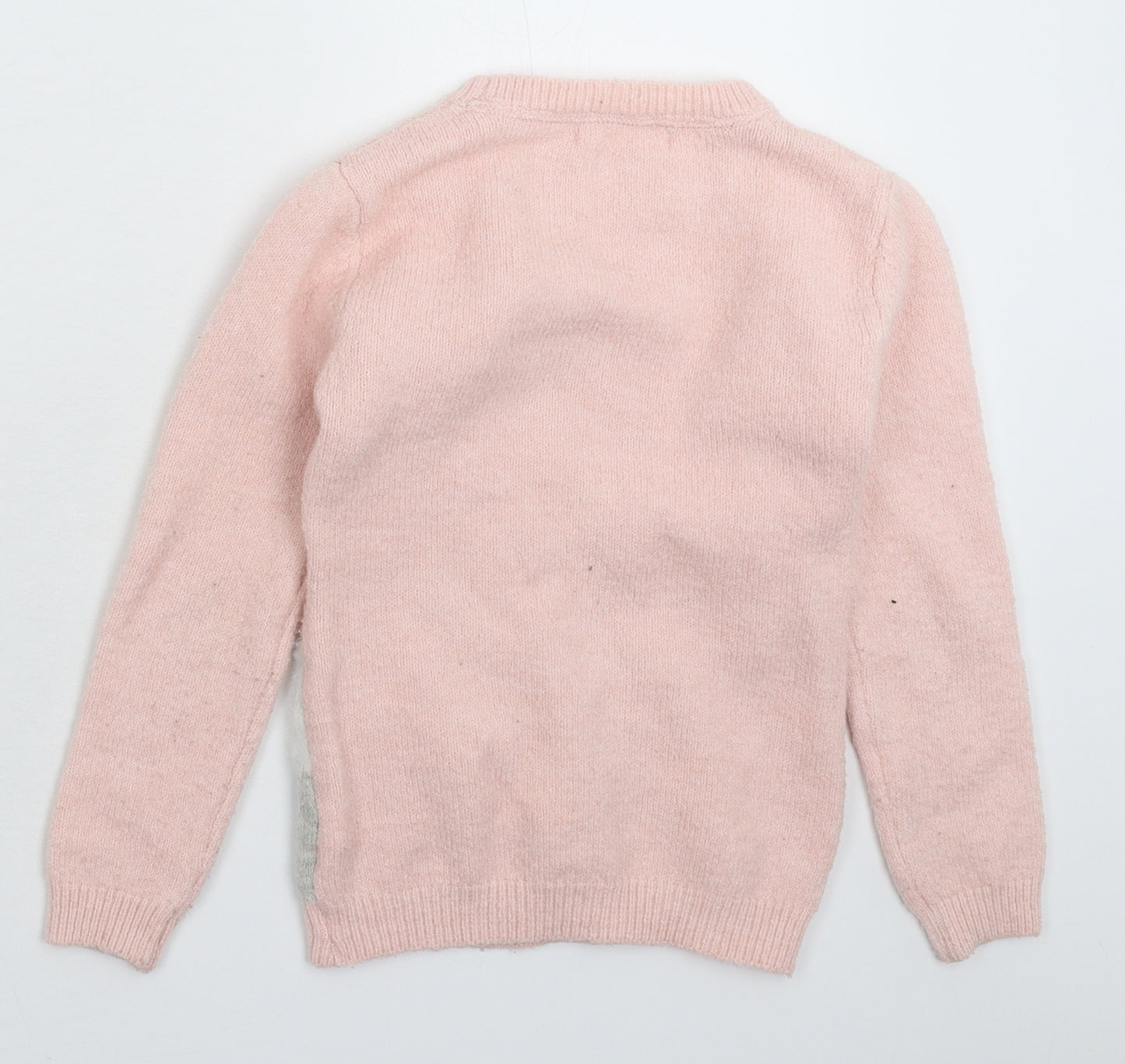 Primark Girls Pink  Knit Pullover Jumper Size 7-8 Years