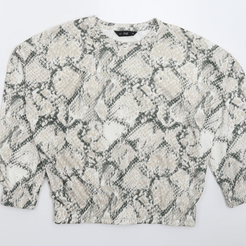 F&F Womens Multicoloured Animal Print  Pullover Sweatshirt Size 12  - Oversized