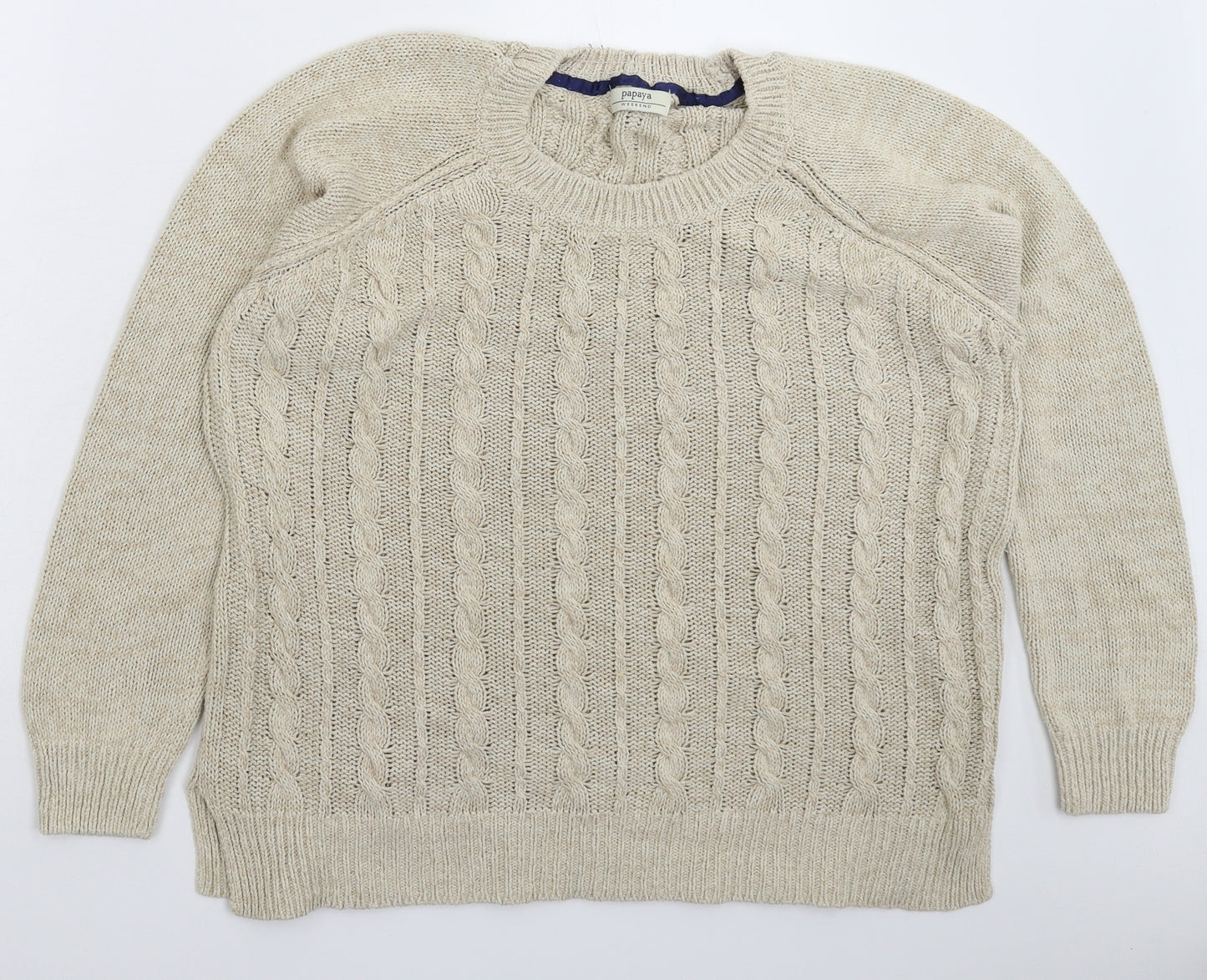 Papaya Womens Grey  Knit Pullover Jumper Size 20