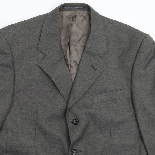 The Label Mens Grey   Jacket Suit Jacket Size 42