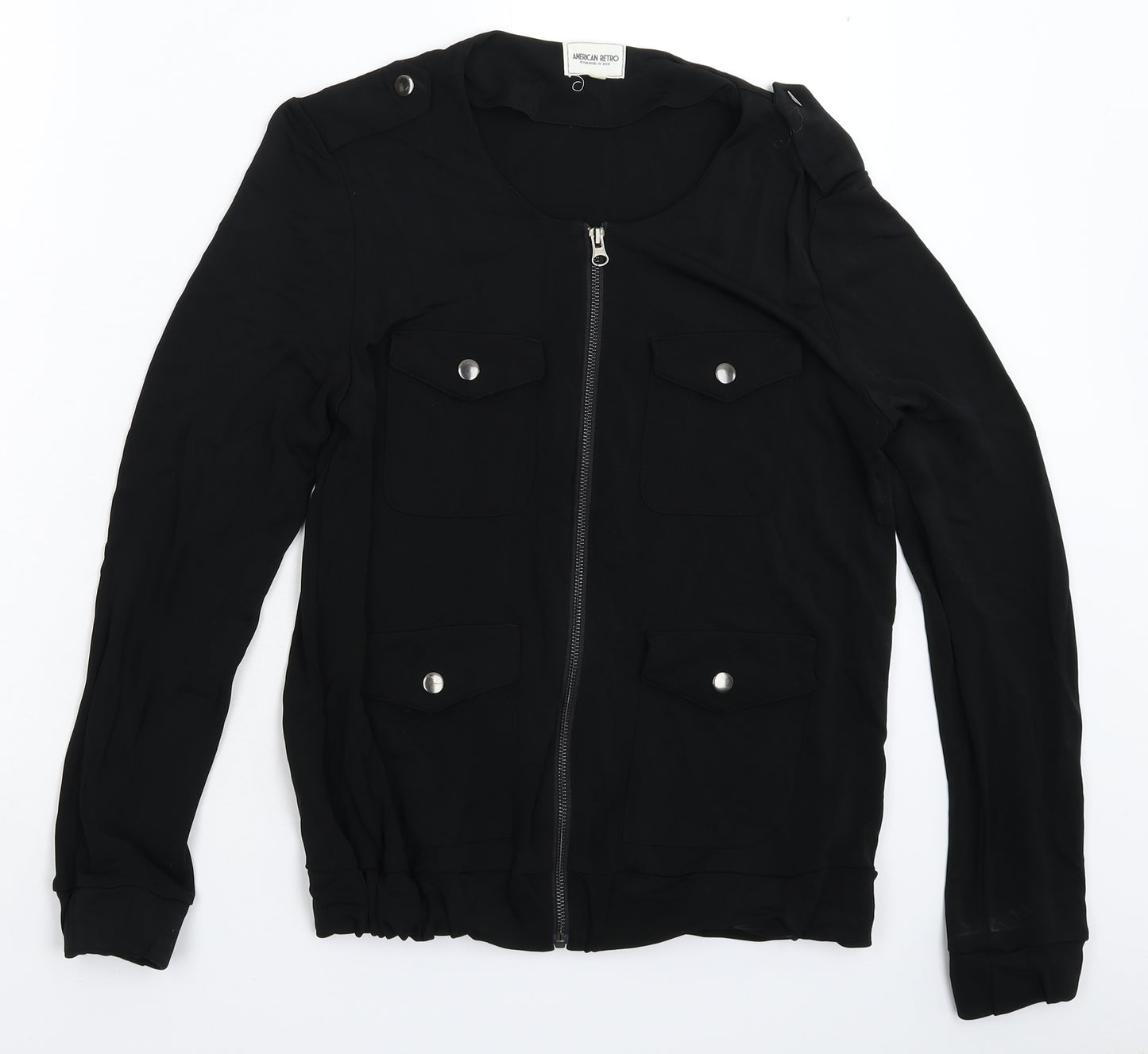 American Retro Womens Black   Jacket  Size 18