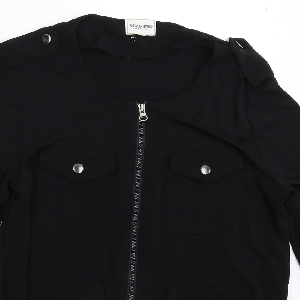 American Retro Womens Black   Jacket  Size 18
