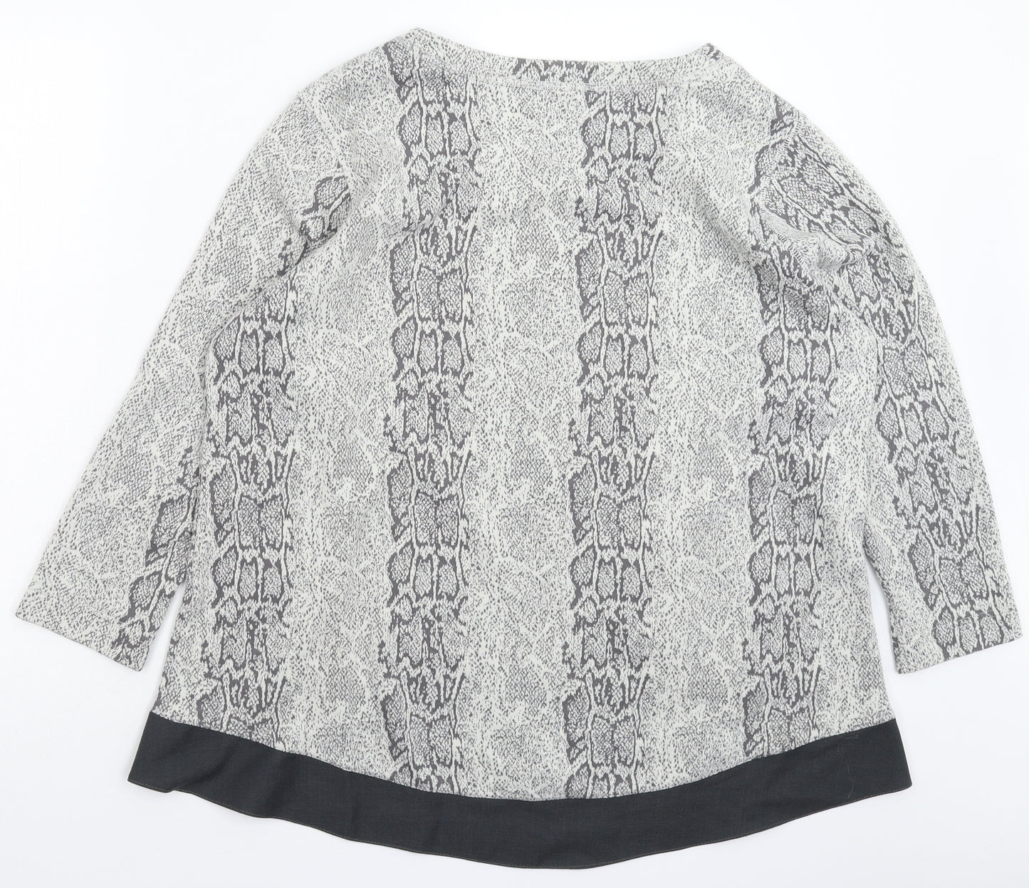 Active Womens Grey Animal Print  Pullover Jumper Size 2XL