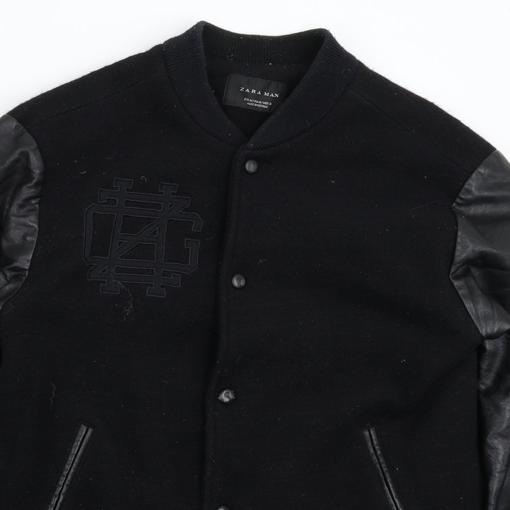 Zara Mens Black   Bomber Jacket Jacket Size M