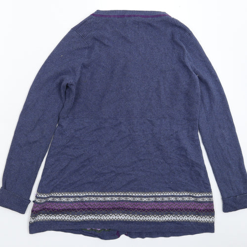MANTARAY PRODUCTS Womens Blue  Knit Cardigan Jumper Size 16