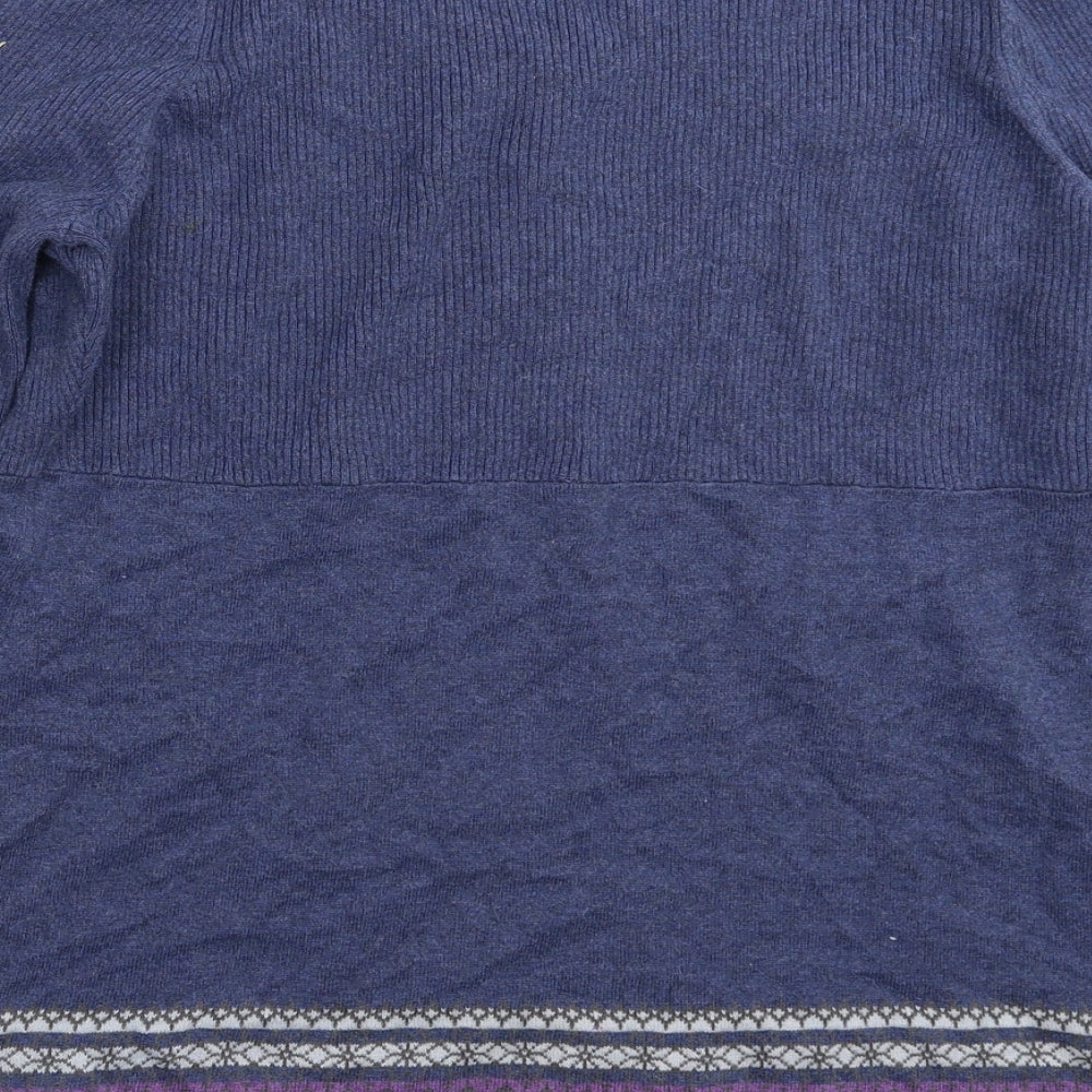 MANTARAY PRODUCTS Womens Blue  Knit Cardigan Jumper Size 16