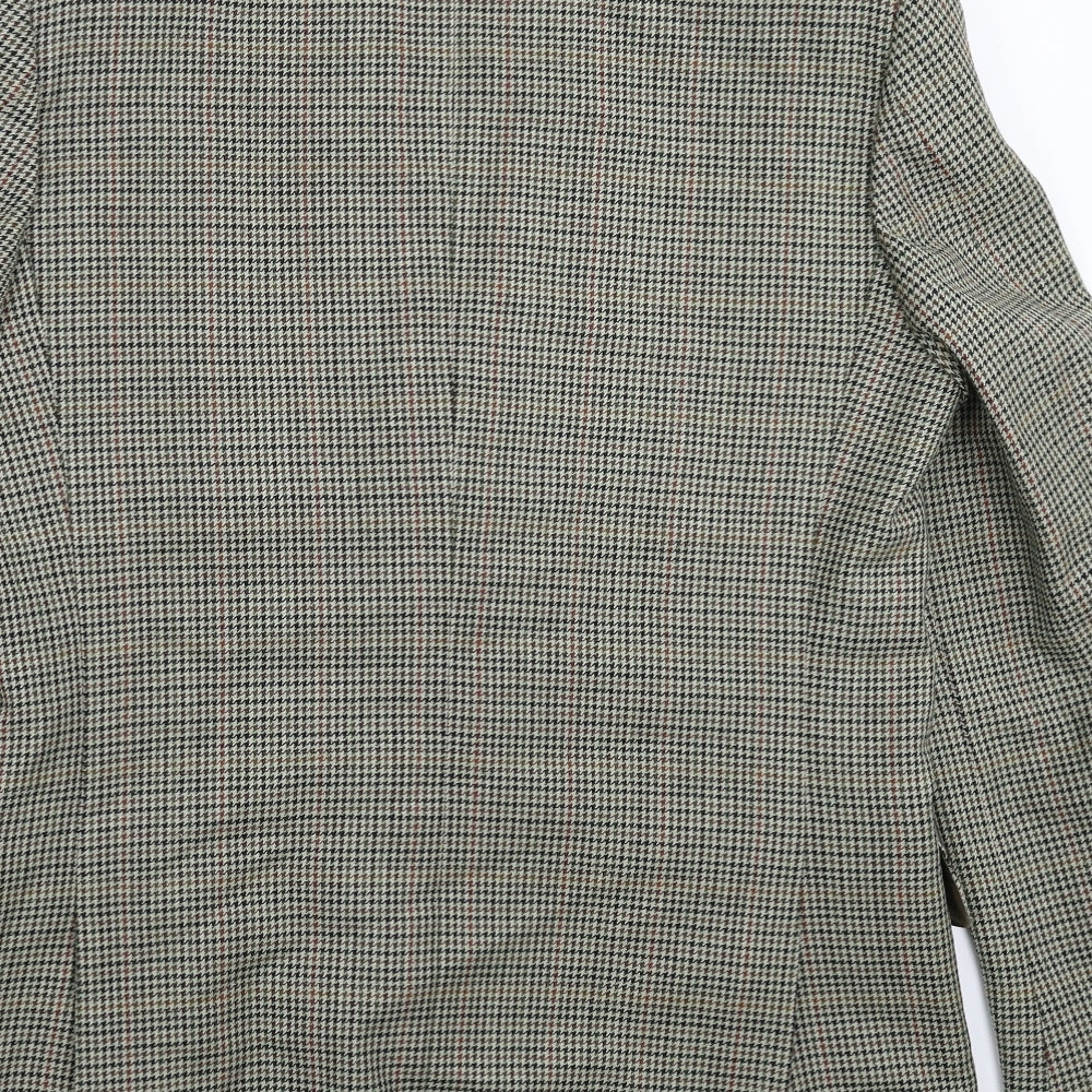 Cormbie Mens Multicoloured Houndstooth  Jacket Suit Jacket Size 40