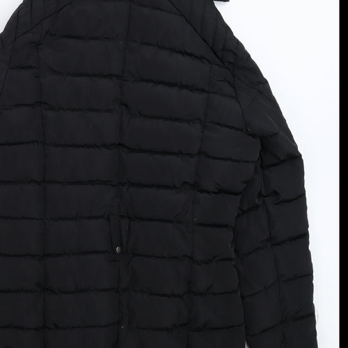 F&F Womens Black   Parka Coat Size 14