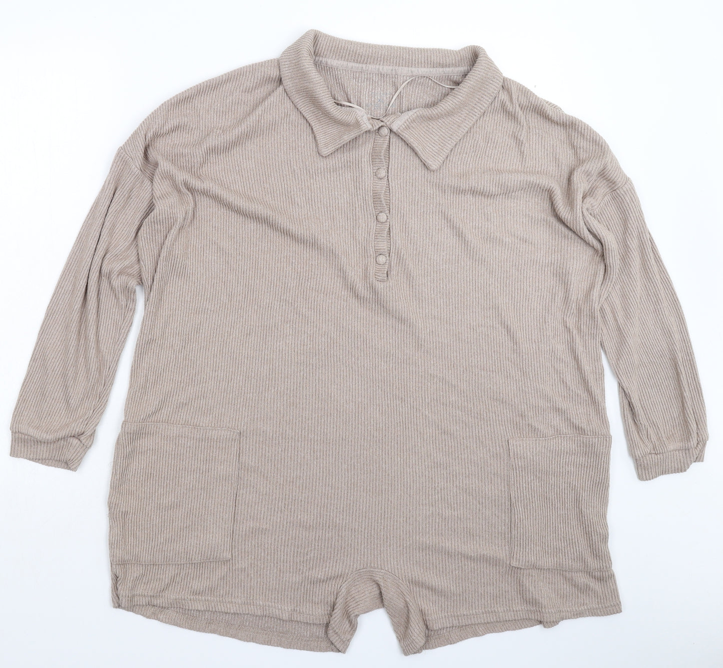Primark Womens Grey   Bodysuit One-Piece Size 20