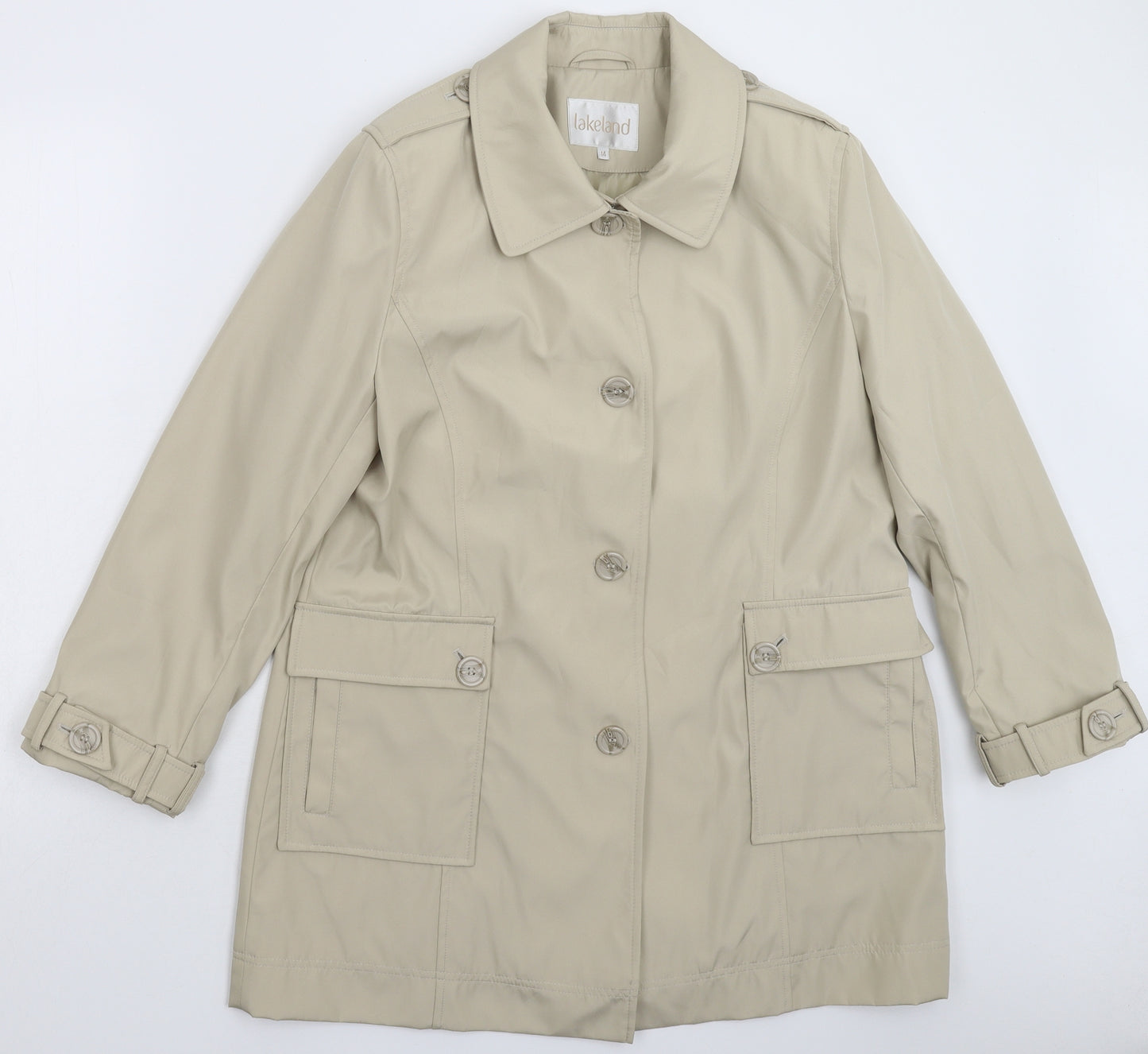 Lakeland Womens Grey   Pea Coat Coat Size 14