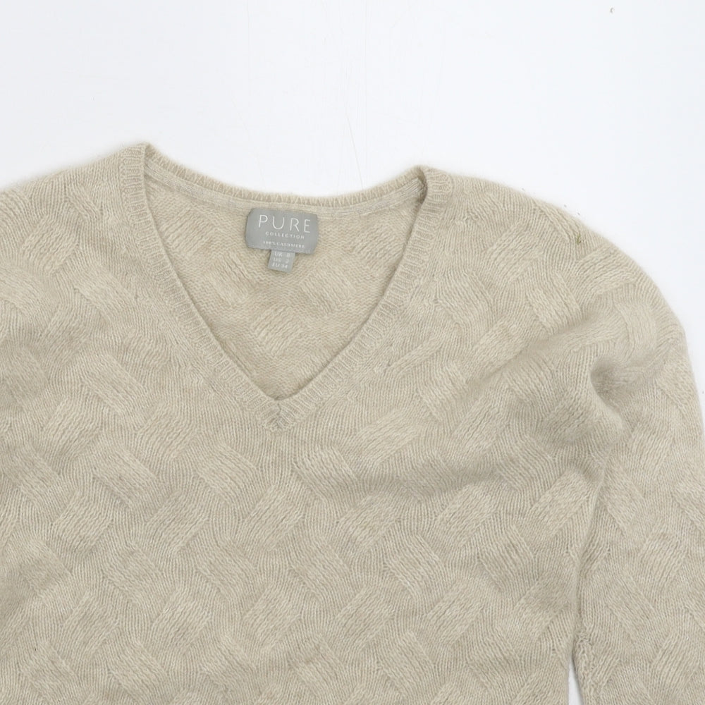 Pure Womens Grey  Knit Pullover Jumper Size 8