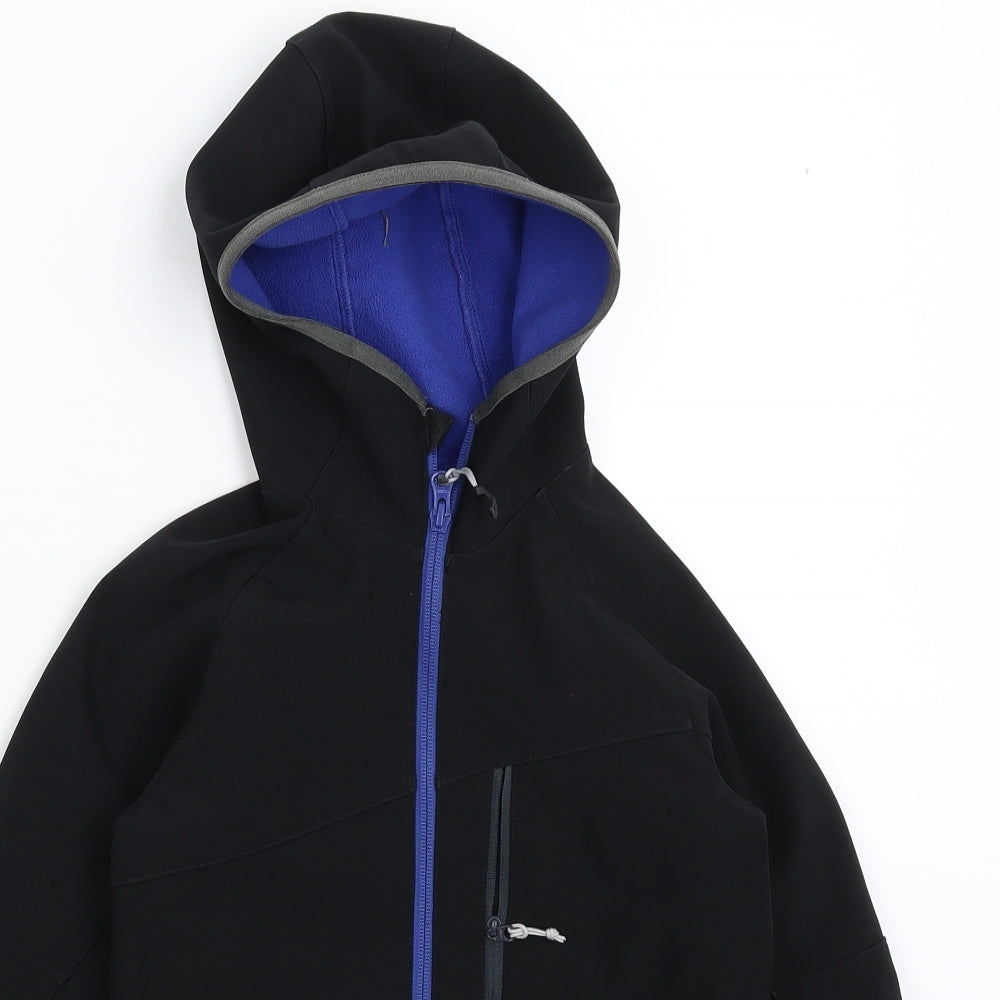 DECATHLON Girls Black  Softshell Jacket  Size 8 Years