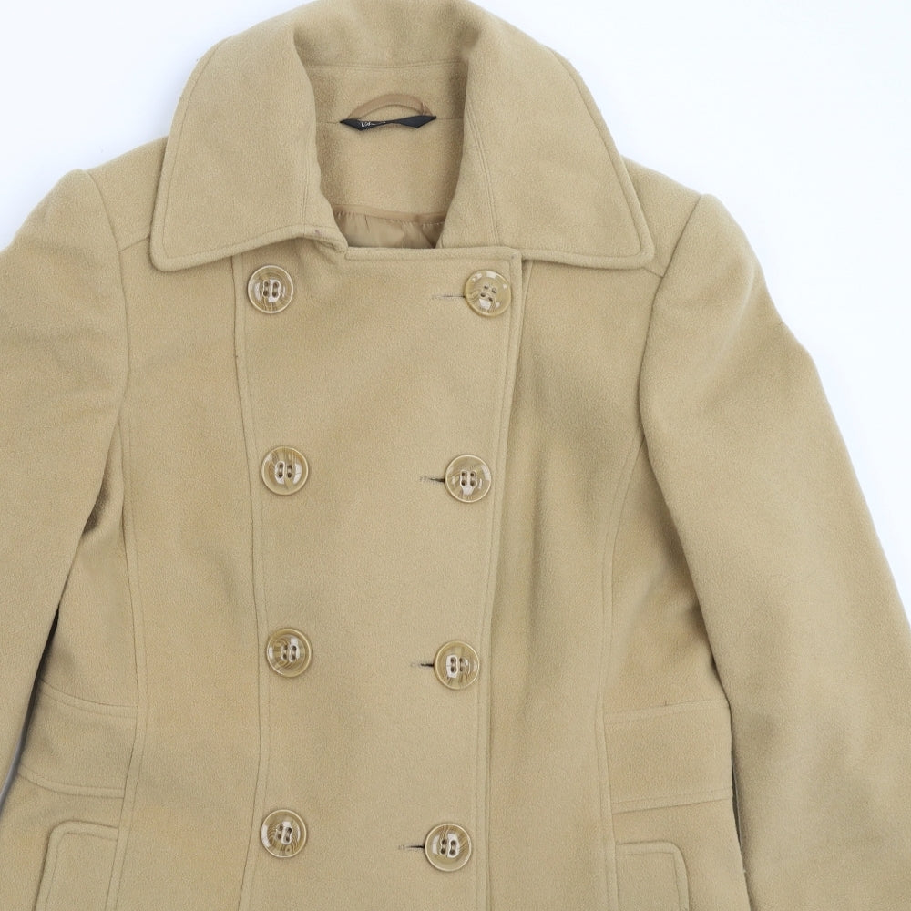 BHS Womens Beige   Pea Coat Coat Size 14